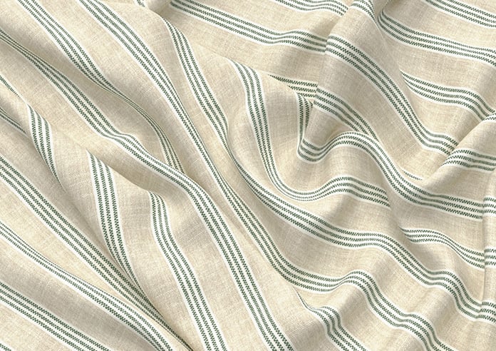 Emily Bond George Stripe Print, Fern - Twist&Fit Roman Blind - Image 4